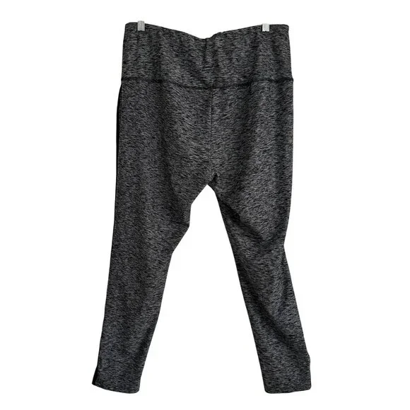 Chicos Zenergy Pants 12-14 Yoga Athletic Casual Pull On Gray Black Heathered - Picture 2 of 11